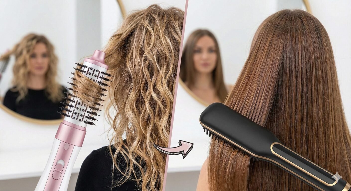 تفاوت سشوار چرخشی و برس حرارتی — کدام گزینه برای حالت دادن مو بهتر است؟