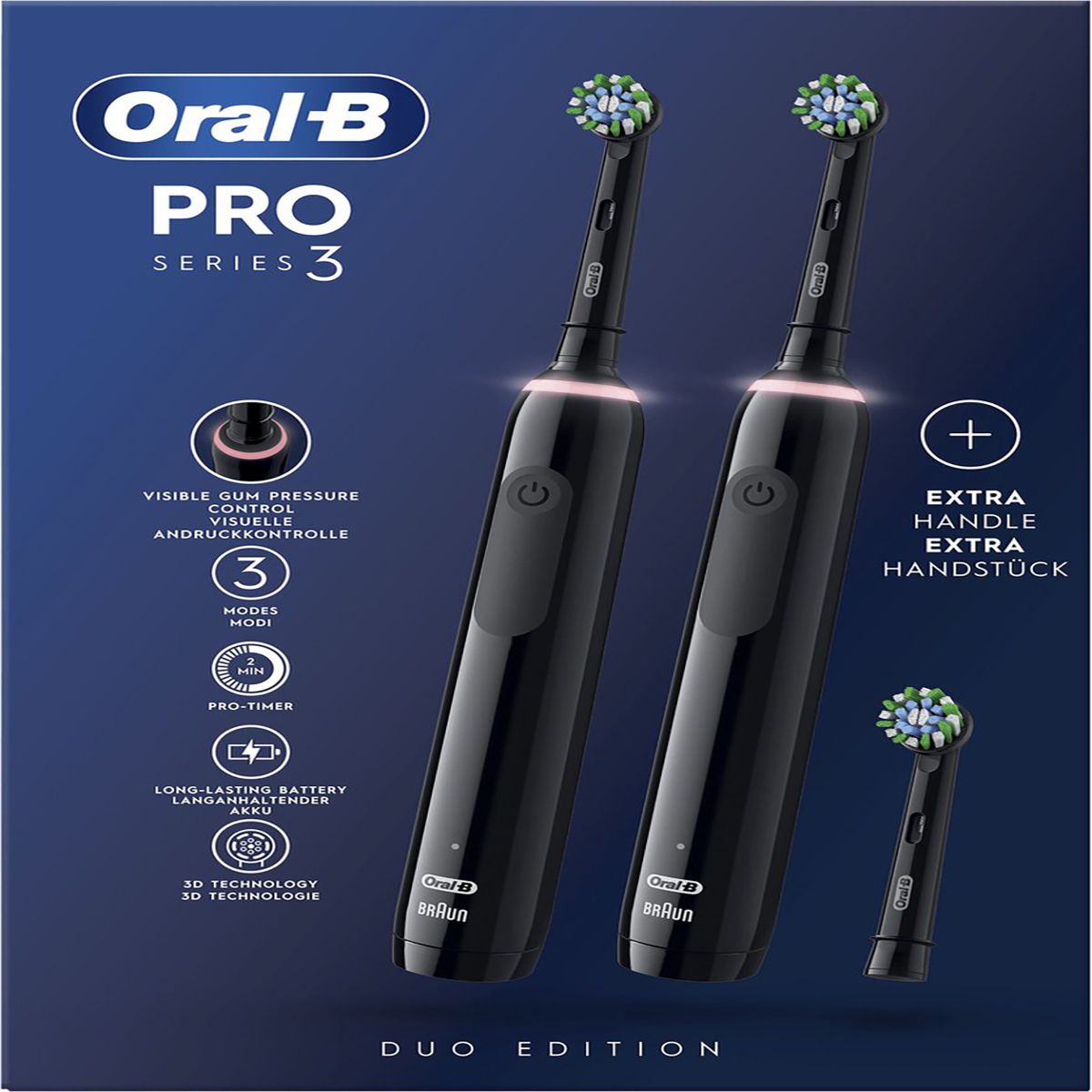 oral b pro3 duo مسواک برقی اورال بی مدل PRO 3 Duo Edition